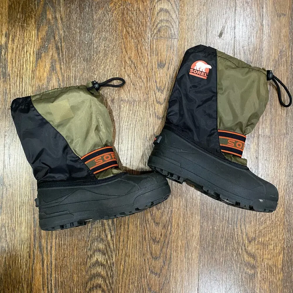 SOREL Winter Flurry Snow Boots Youth Size 4 EU 35 Ice Fox Unisex NY 1698-364